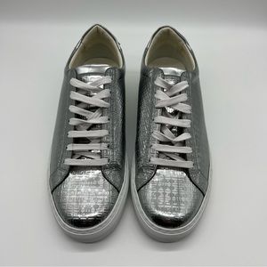 Givenchy URBAN STREET Women’s Sneakers Silver Leather Size 40 US 10